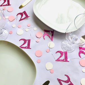 21st Birthday Decor - Table Confetti