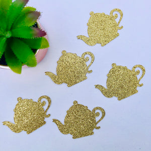 Gold Glitter teapot confetti