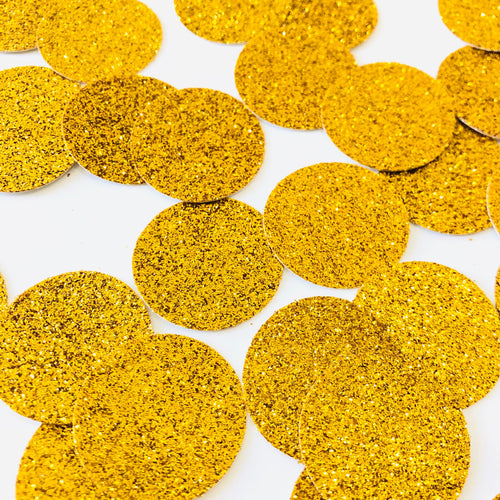 Gold Glitter Circle Confetti
