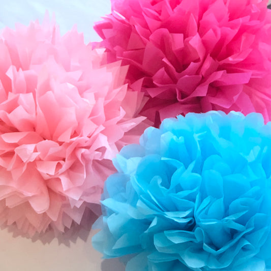 Bright Tissue Paper Pom Pom Set