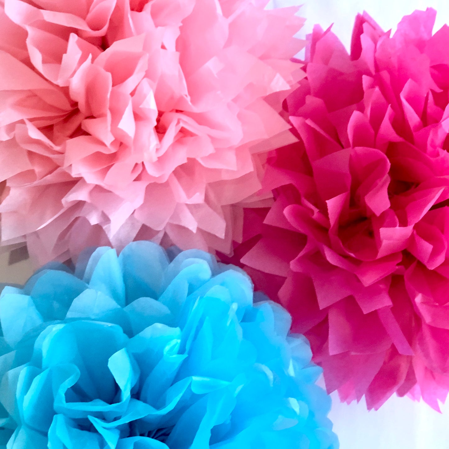 Bright Tissue Paper Pom Pom Set