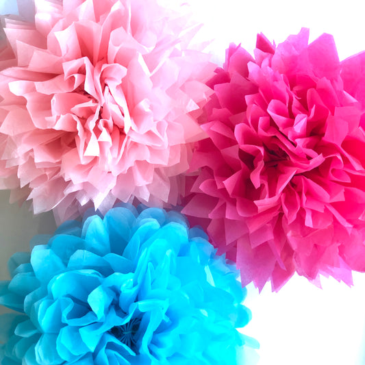 Bright Tissue Paper Pom Pom Set