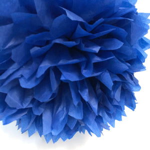 Navy Blue Tissue Paper Pom Poms