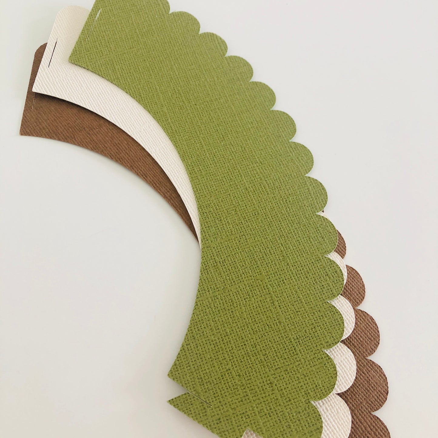 Green, Brown and Cream Cupcake Wrappers