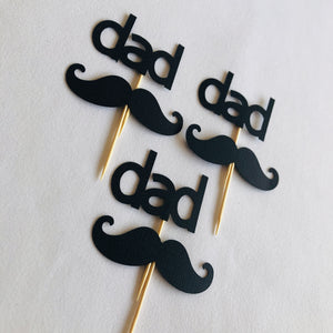 Dad Moustache Cupcake Topper