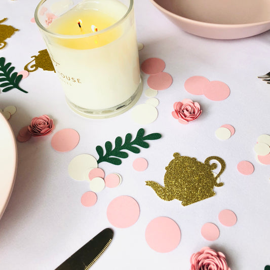 Teapot table confetti