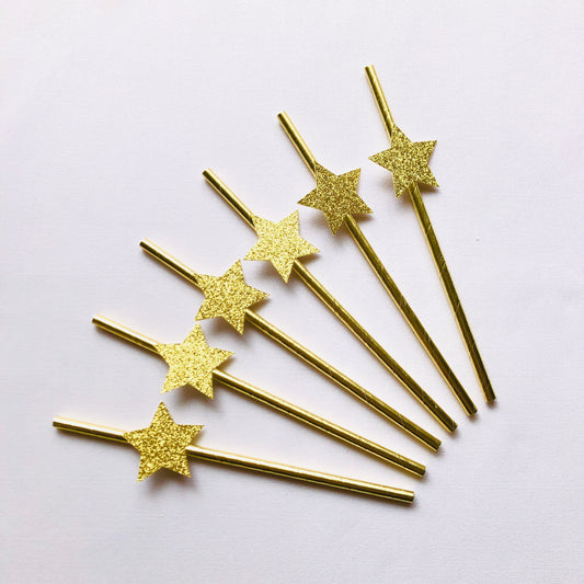 Gold Star Paper Straws