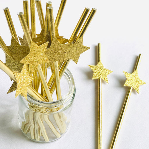 Gold Star Paper Straws