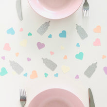 Load image into Gallery viewer, Pastel Baby Bottle Confetti - Baby Shower Table Scatters