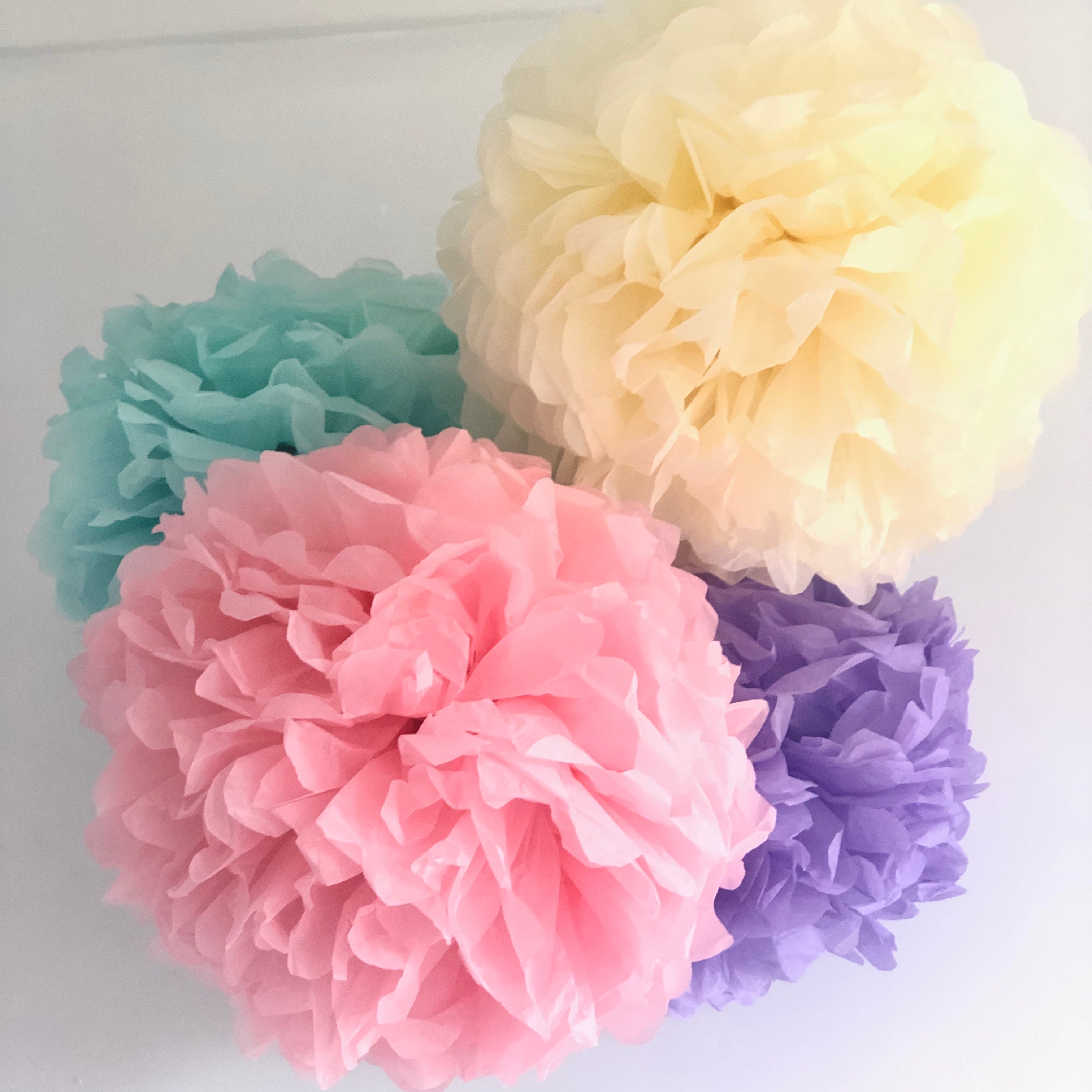 Pastel Rainbow Pom Pom – Handcrafted by Bel