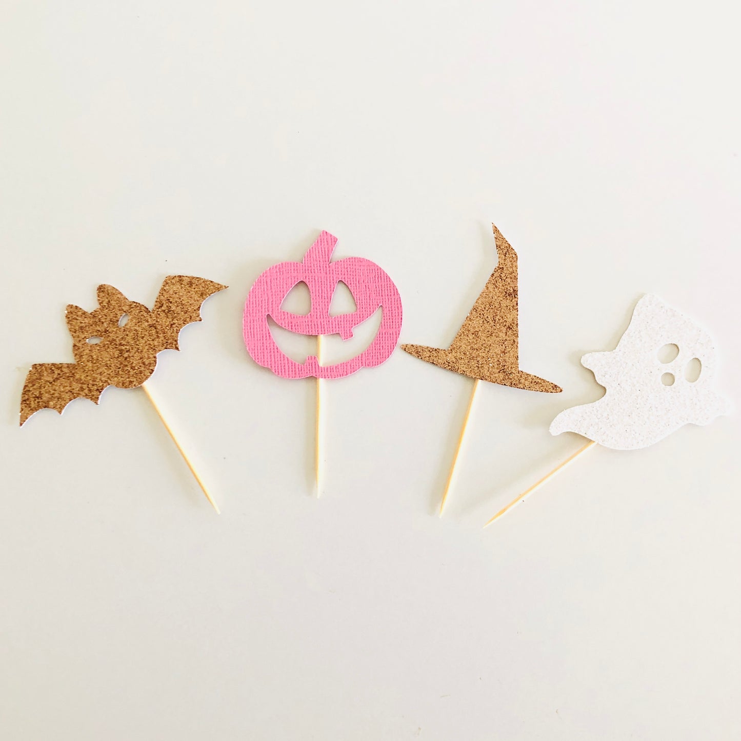 Pastel Pink Halloween Cupcake Topper