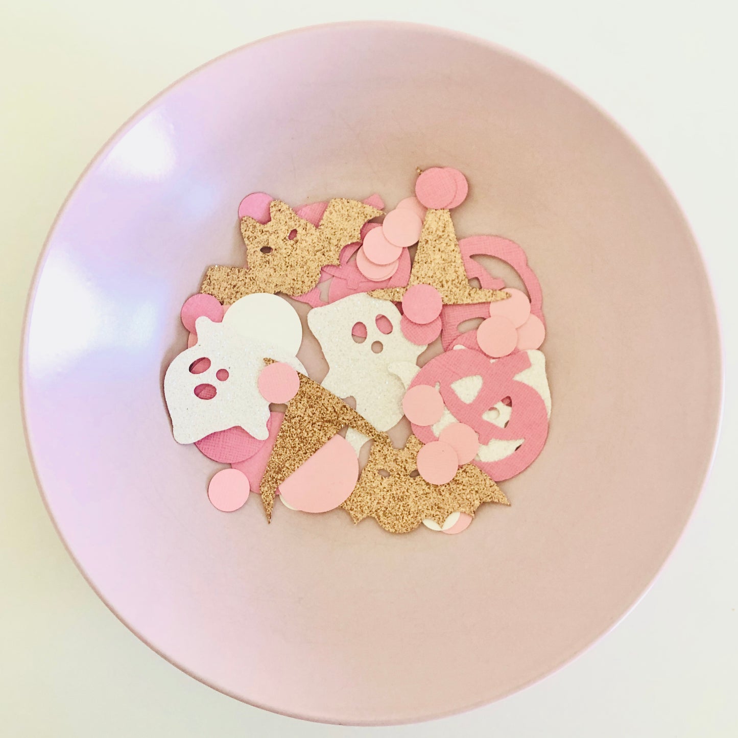 Pastel Halloween Confetti Baby Shower Decor