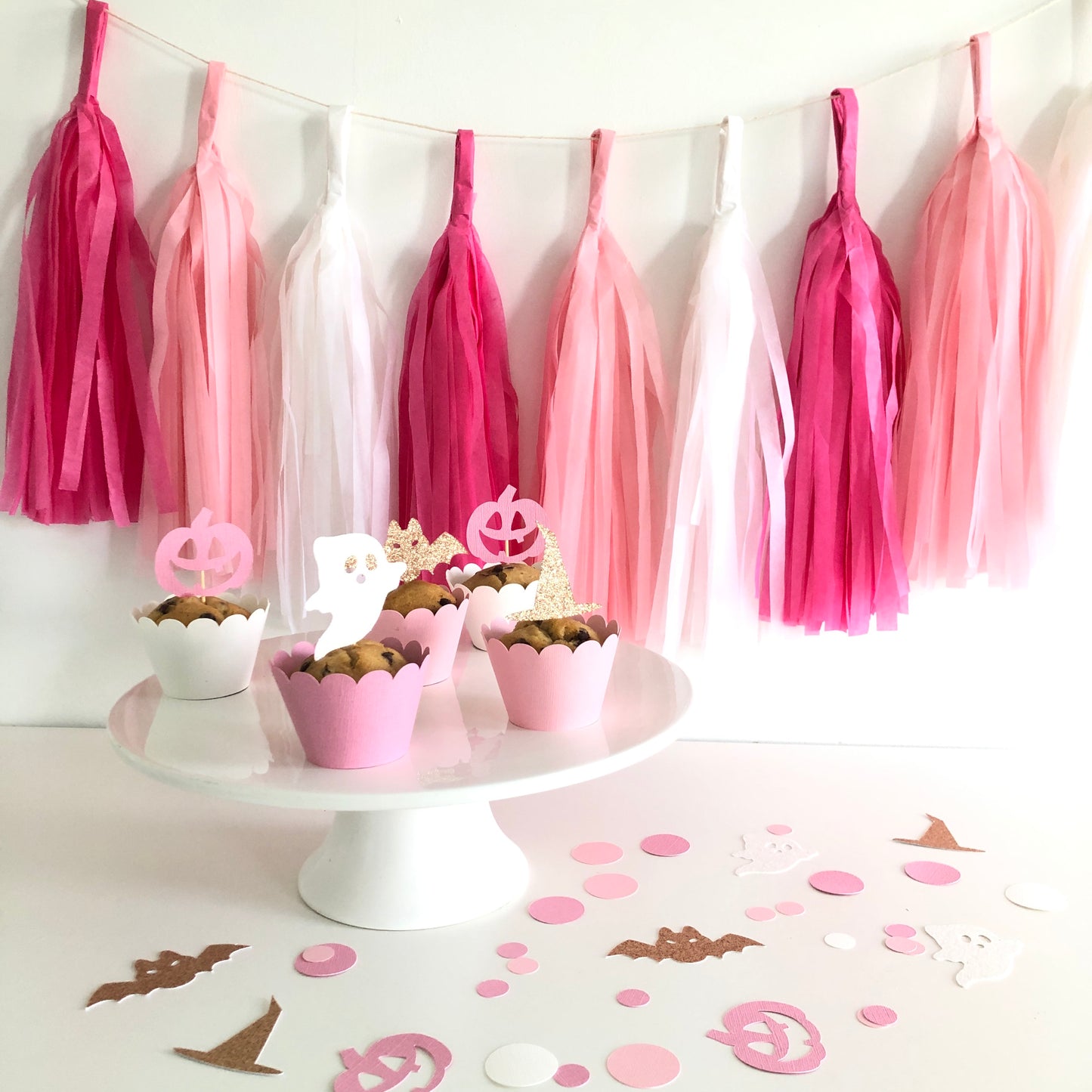 Pastel Pink Halloween in a Box Decor