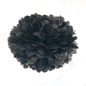 Black Tissue Paper Pom Pom
