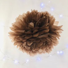 Load image into Gallery viewer, Chocolate Brown Tissue Paper Pom Pom