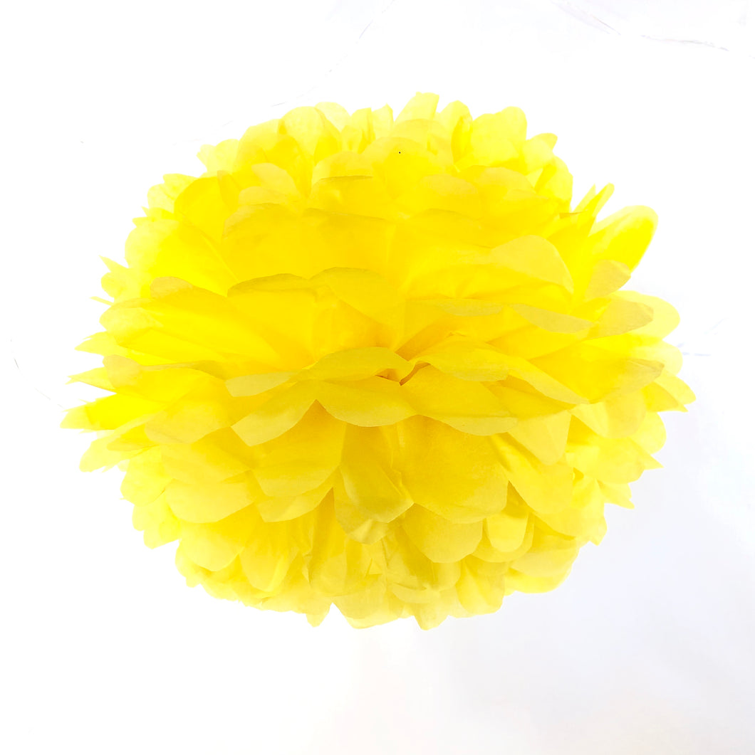Yellow Tissue Paper Pom Pom