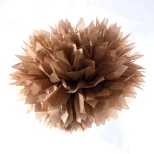 Load image into Gallery viewer, Chocolate Brown Tissue Paper Pom Pom