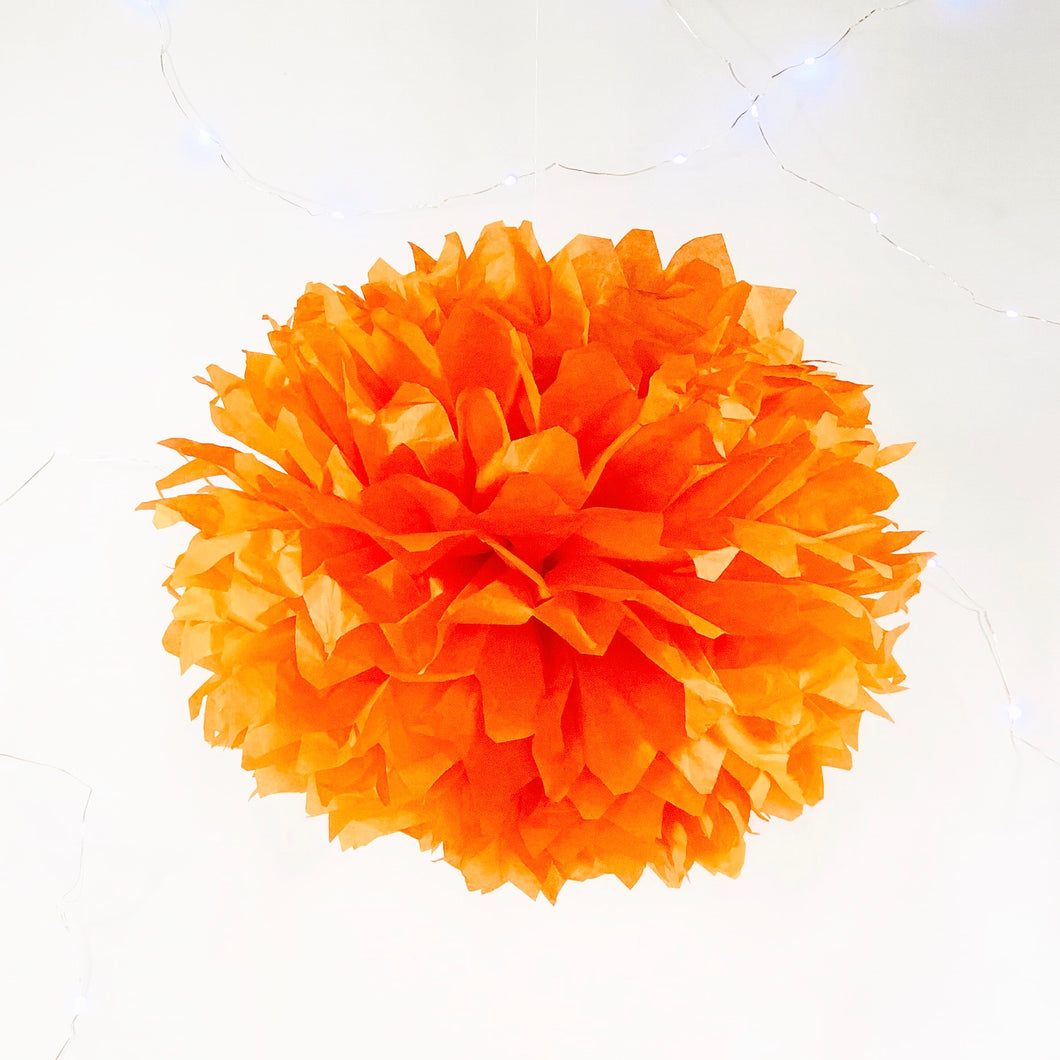 Orange Tissue Paper Pom Pom