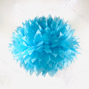 Turquoise Blue Tissue Paper Pom Pom